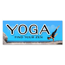 Yoga Vinyl Banner with...
