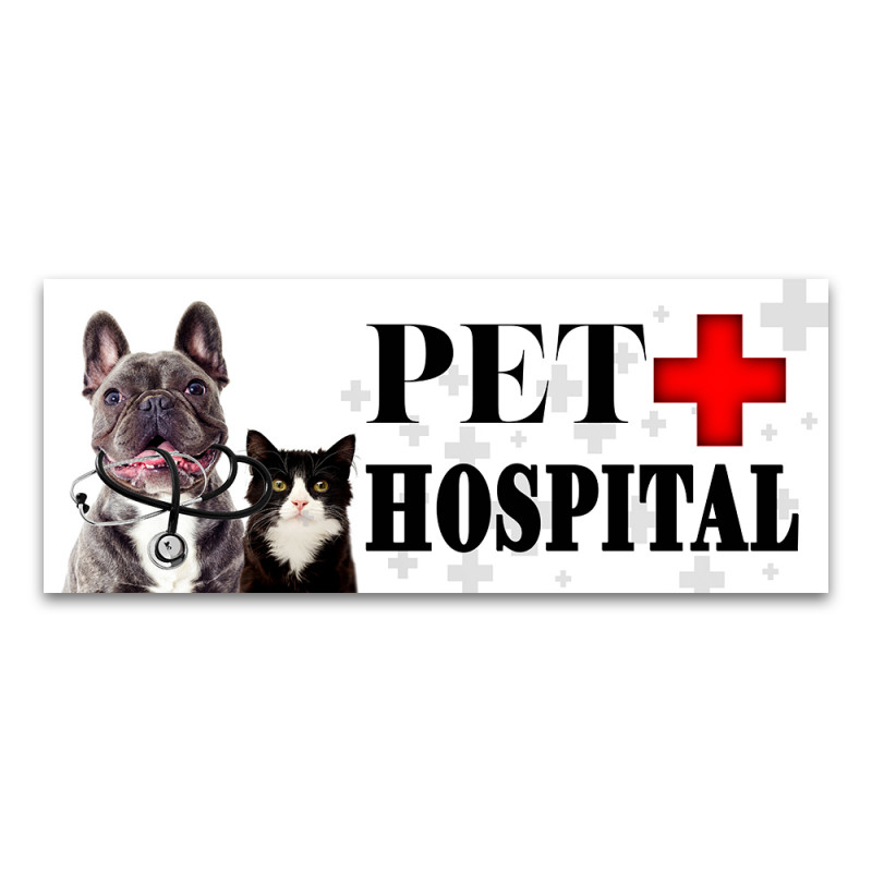 PET HOSPITAL Vinyl Banner with Optional Sizes (Made in the USA)