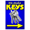 We Make Keys Economy A-Frame Sign