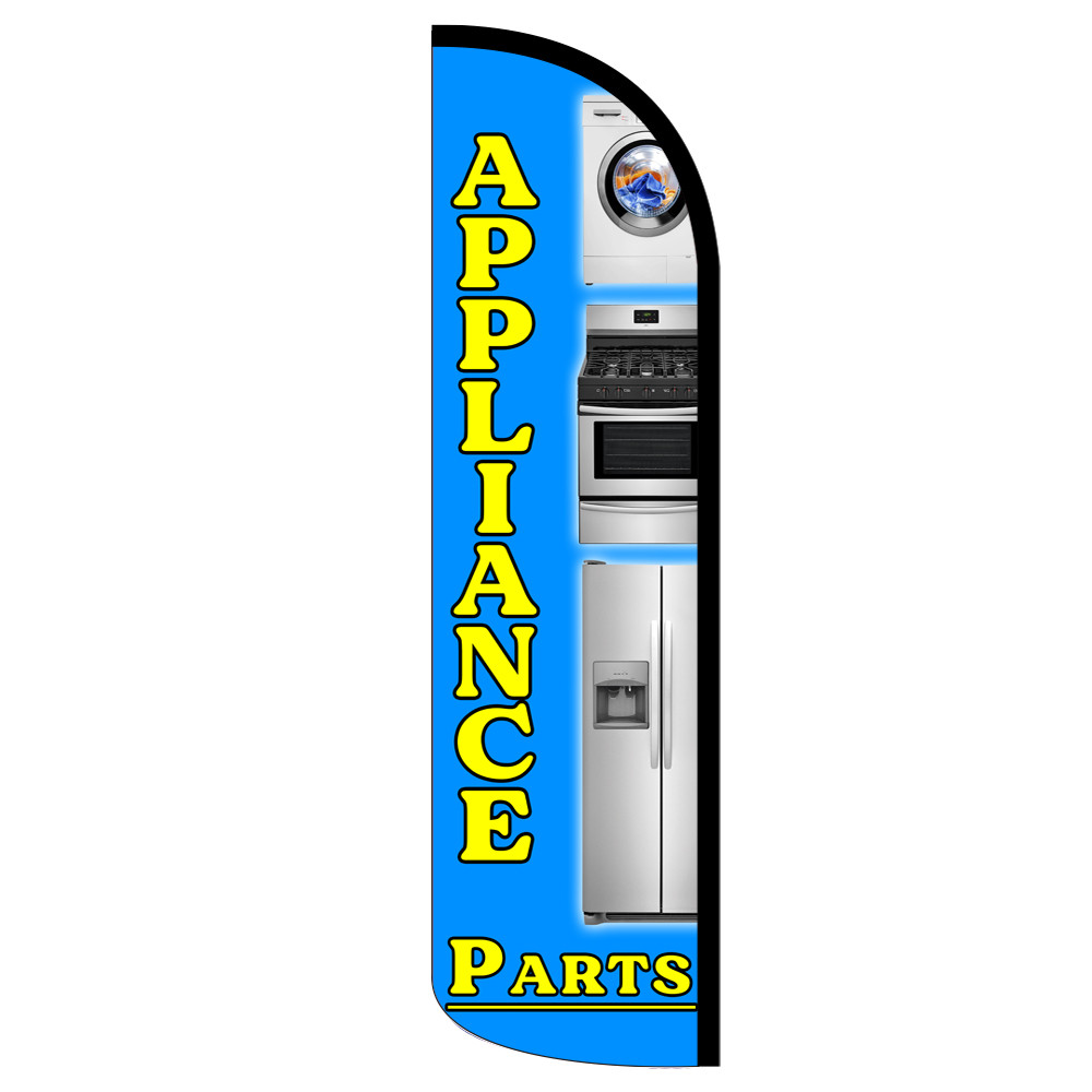 Appliance Parts Premium Windless Feather Flag Bundle (Complete Kit) OR Optional