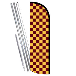 Checkered MAROON/GOLD...