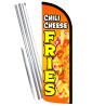 Chili Cheese Fries Premium Windless Feather Flag Bundle (Complete Kit) OR Optional Replacement Flag Only