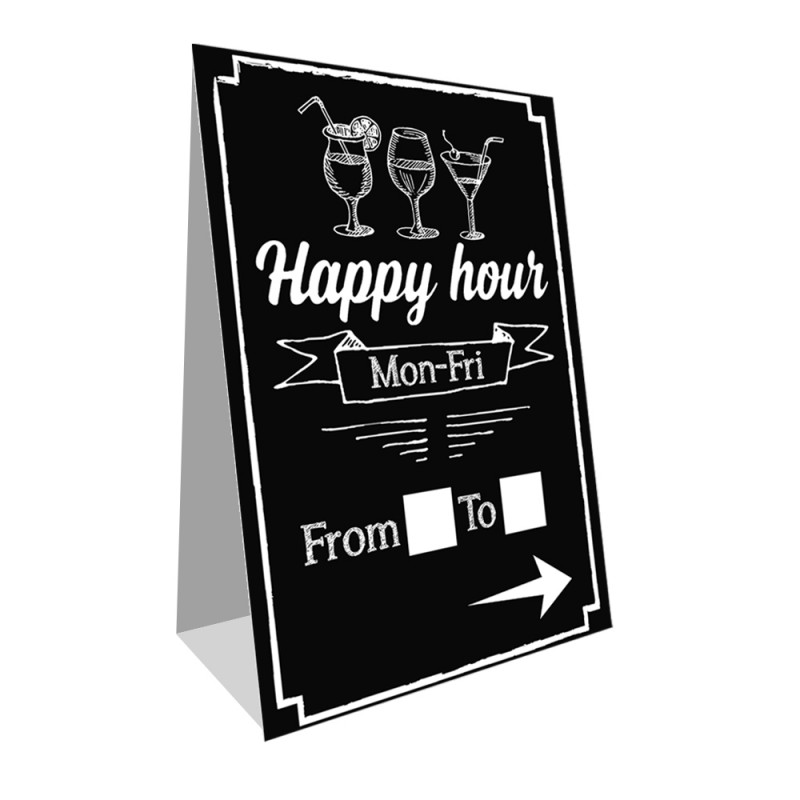 Happy Hour Economy A-Frame Sign