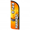 Mac & Cheese Premium Windless Feather Flag Bundle (Complete Kit) OR Optional Replacement Flag Only