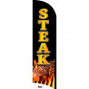 Steak Premium Windless Feather Flag Bundle (Complete Kit) OR Optional Replacement Flag Only