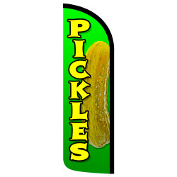 PICKLES Premium Windless Feather Flag Bundle (Complete Kit) OR Optional Replacement Flag Only