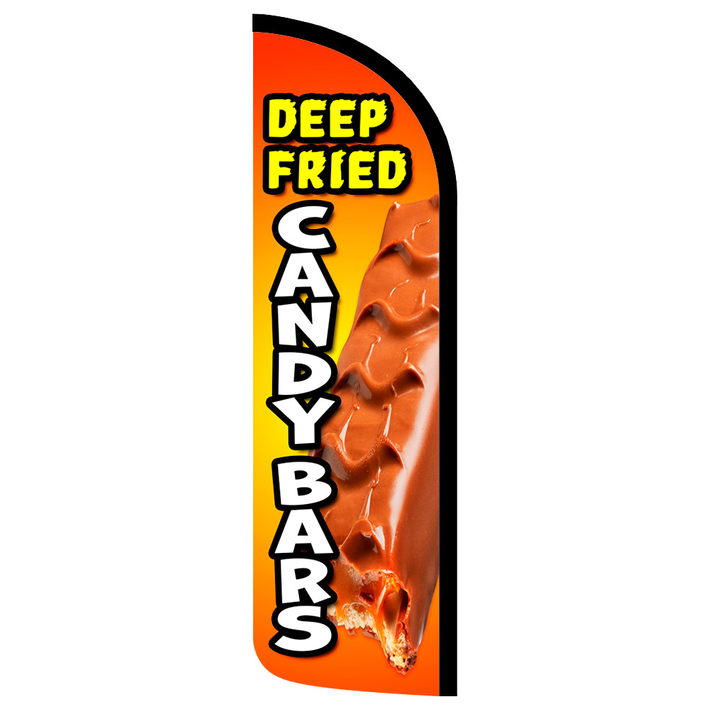 Wind Less Bar Deep Fried Candy Bars Premium Windless Feather Flag Bundle (Complete ...