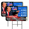 I Told You (Trump) 2 Pack Double-Sided Yard Signs 16" x 24" with Metal Stakes (Made in Texas)