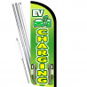 EV Charging Premium Windless Feather Flag Bundle (Complete Kit) OR Optional Replacement Flag Only