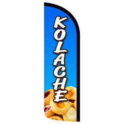 Kolache Premium Windless Feather Flag Bundle (Complete Kit) OR Optional Replacement Flag Only