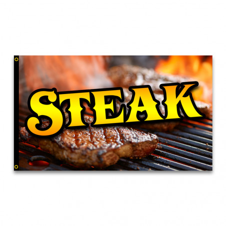 STEAK Premium 3x5 foot Flag OR Optional Flag with Mounting Kit