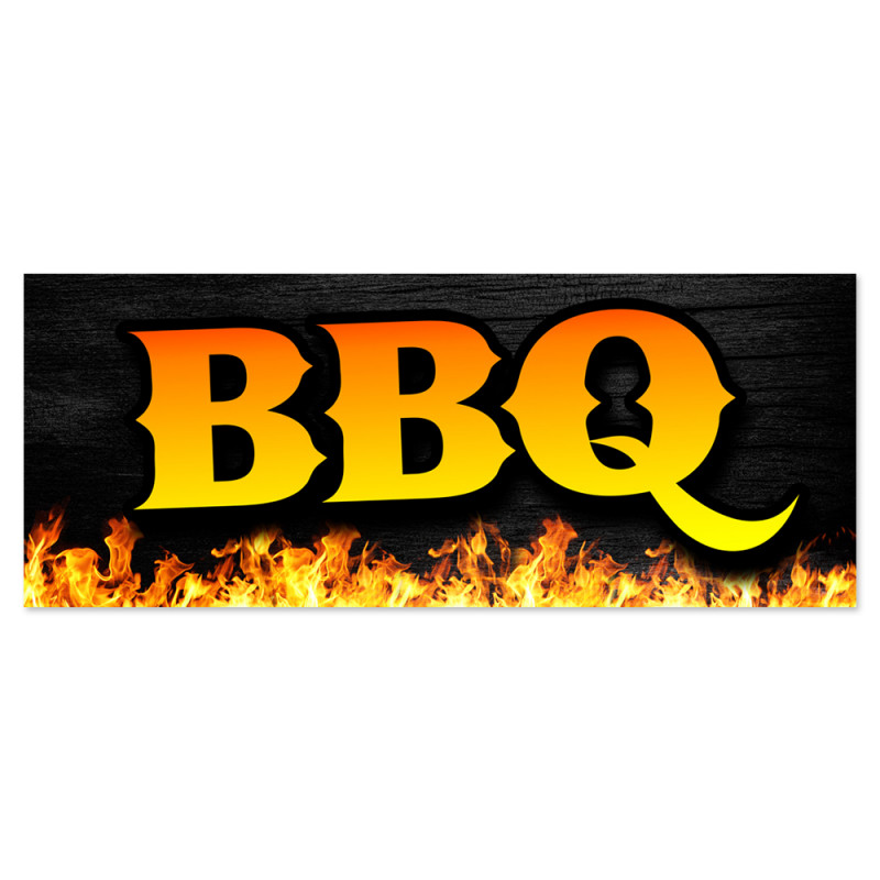 BBQ Vinyl Banner with Optional Sizes (Made in the USA)