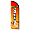 Grilled Cheese Premium Windless Feather Flag Bundle (Complete Kit) OR Optional Replacement Flag Only