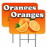 Oranges 2 Pack Double-Sided Yard Signs (Made In Texas)