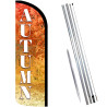 Autumn Premium Windless Feather Flag Bundle (Complete Kit) OR Optional Replacement Flag Only