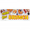 Open For Brunch Vinyl Banner with Optional Sizes (Made in the USA)