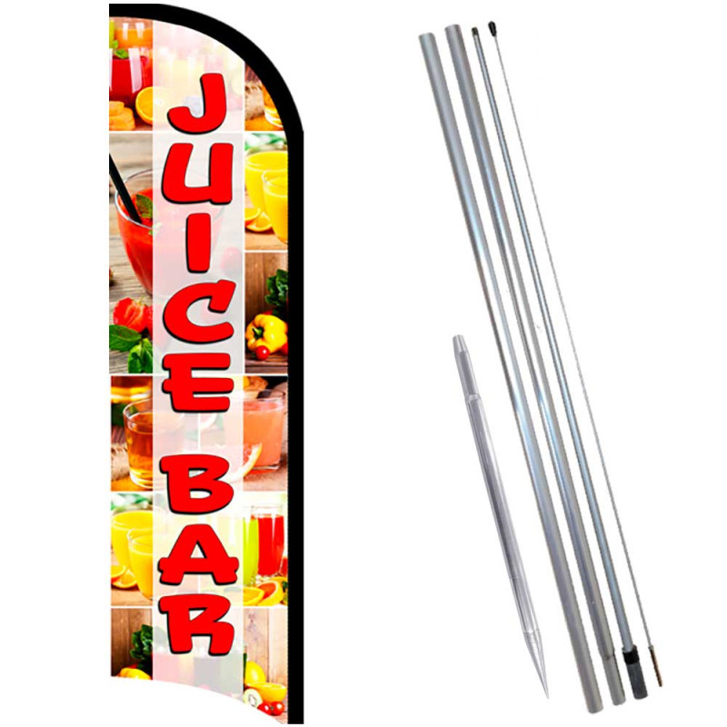 11.5' Feather Swooper Flag Banner For Food & Drink Advertising - Lemonade, Coffee, Ice Cream