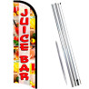 Juice Bar Premium Windless Feather Flag Bundle (Complete Kit) OR Optional Replacement Flag Only