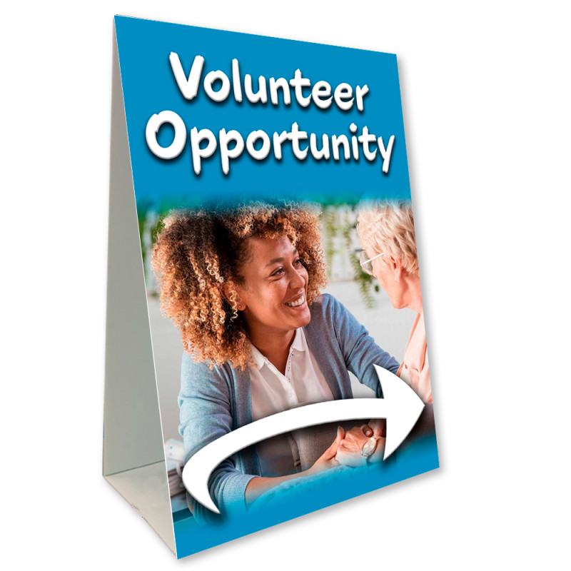 Volunteer Opportunity Economy A-Frame Sign
