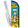 CORN MAZE Premium Windless Feather Flag Bundle (Complete Kit) OR Optional Replacement Flag Only