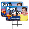 Kari Lake for Governor (Arizona) 2 Pack Double-Sided Yard Signs 16" x 24" with Metal Stakes (Made in Texas)