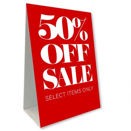 50 OFF SALE Economy A-Frame Sign