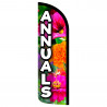 ANNUALS (Flowers) Premium Windless Feather Flag Bundle (Complete Kit) OR Optional Replacement Flag Only