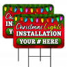 Christmas Lights Installation - Customizable Phone Number 2 Pack