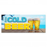 Cold Beer Vinyl Banner with Optional Sizes (Made in the USA)