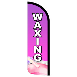 Waxing Premium Windless Feather Flag Bundle (Complete Kit) OR Optional Replacement Flag Only