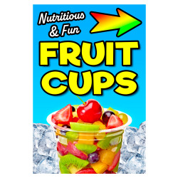 Fruit Cups Economy A-Frame Sign
