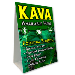 Kava Benefits Economy A-Frame Sign