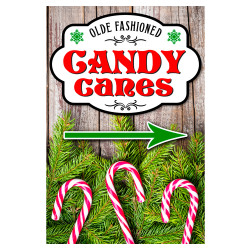 Candy Canes Economy A-Frame Sign