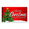 Merry Christmas - Happy New Year Premium 3x5 foot Flag OR Optional Flag with Mounting Kit