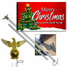 Merry Christmas - Happy New Year Premium 3x5 foot Flag OR Optional Flag with Mounting Kit