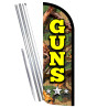 GUNS Premium Windless Feather Flag Bundle (Complete Kit) OR Optional Replacement Flag Only