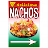 Nachos Economy A-Frame Sign 24" Wide by 36" Tall (Made in The USA)