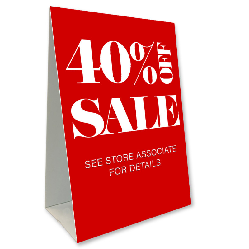 40 OFF SALE Economy A-Frame Sign