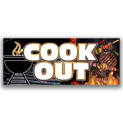 Cookout Vinyl Banner with...