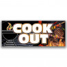 Cookout Vinyl Banner with Optional Sizes (Made in the USA)