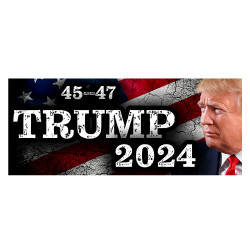 Trump 2024 45--47 Car Decals 2 Pack Removable Bumper Stickers (9 x 4 in)