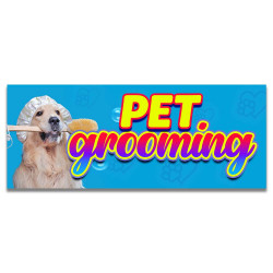 Pet Grooming Vinyl Banner...