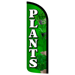 PLANTS Premium Windless Feather Flag Bundle (Complete Kit) OR Optional Replacement Flag Only
