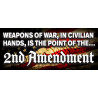 2nd Amendment Entire Point Car Decals 2 Pack Removable Bumper Stickers (9x4 inches)