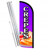 Crepes Premium Windless Feather Flag Bundle (Complete Kit) OR Optional Replacement Flag Only