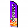 Crepes Premium Windless Feather Flag Bundle (Complete Kit) OR Optional Replacement Flag Only
