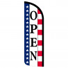 OPEN (Stars & Stripes) Feather Flag Bundle (Complete Kit) OR Optional Replacement Flag Only