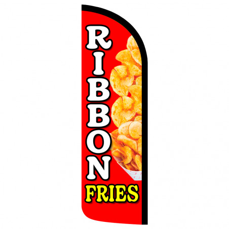 French Fries Ribbon Ribbon Fries Premium Windless Feather Flag Bundle (Complete Kit) OR ...