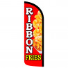 Ribbon Fries Premium Windless Feather Flag Bundle (Complete Kit) OR Optional Replacement Flag Only