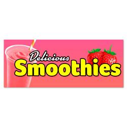 Smoothies Vinyl Banner with...